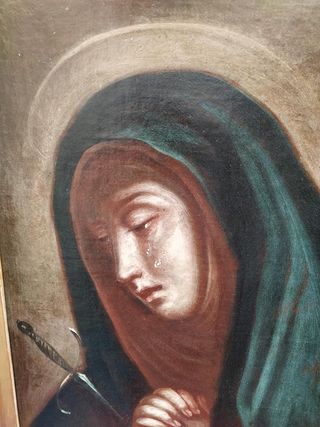 Antiguo Cuadro Religioso Dolorosa
