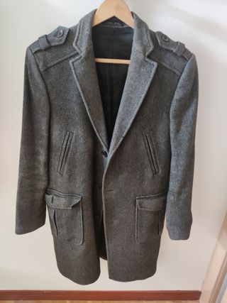 Abrigo Caballero Zara Gris
