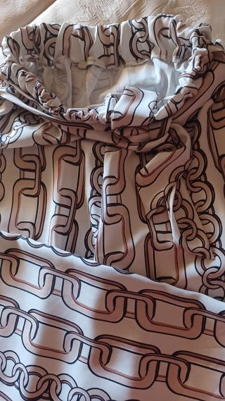 Conjunto Top Blanco y Pantalón Estampado