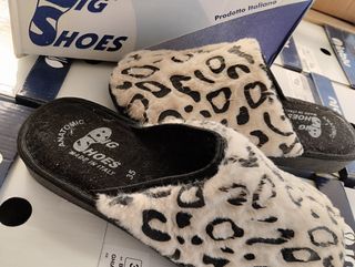Ciabatte donna BIG SHOES leopardate Tg 35