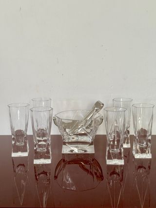Set da liquore Cristallo Vintage Anni '70 