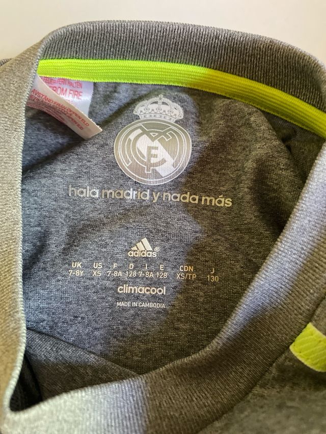 Camiseta Real Madrid Niño 2016 Gris 