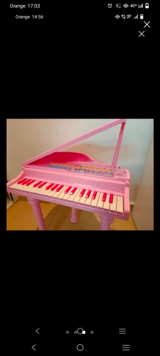 Piano y Maleta Infantil Rosa