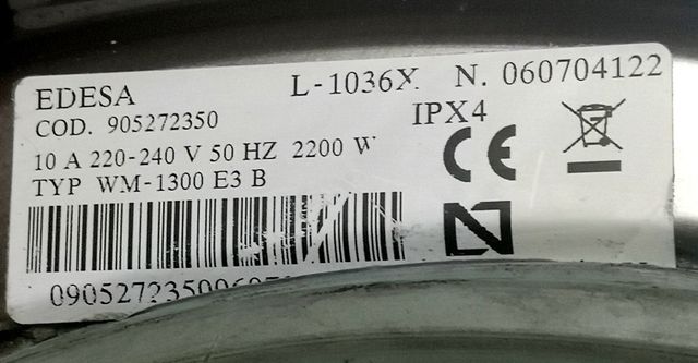 Lavadora Edesa Efficient