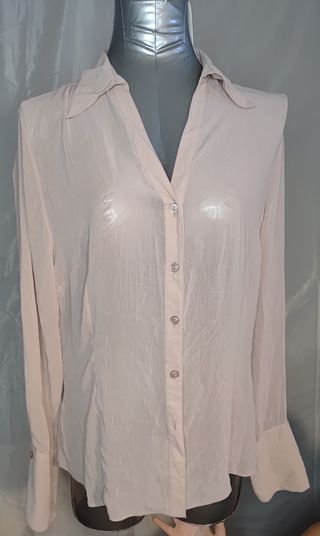 Camisa H&M Transparente Rosa Talla 46