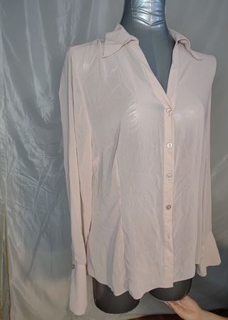 Camisa H&M Transparente Rosa Talla 46