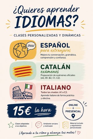 Clases de Idiomas este verano