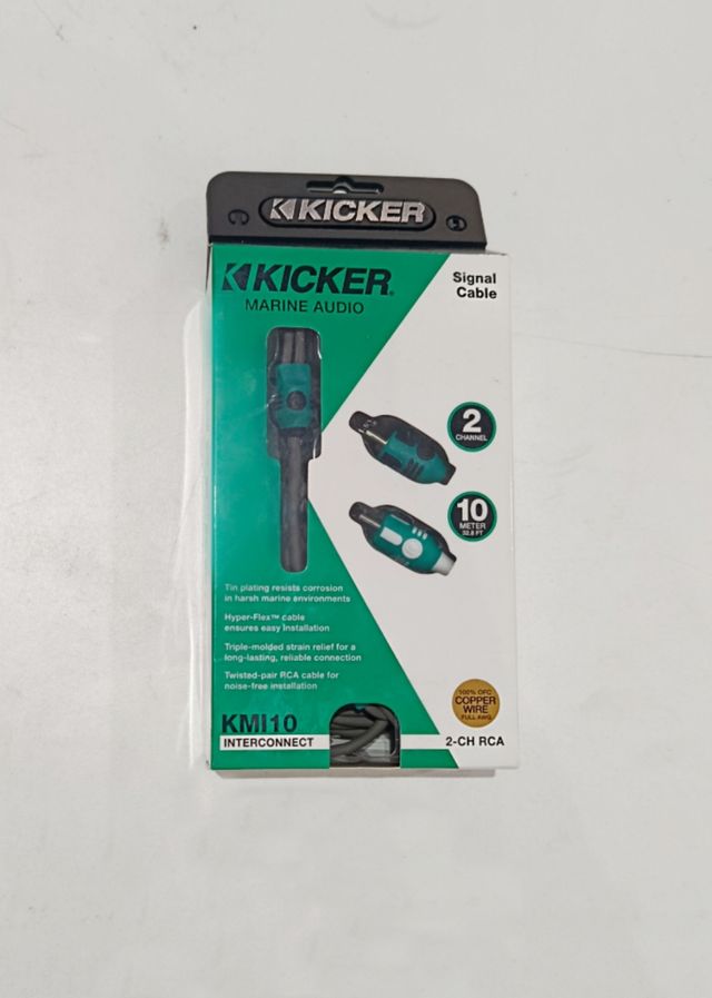 Kicker KMI10 Cable RCA 2 Canales 10m Marino