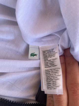 Chaqueta Lacoste Negra y Azul