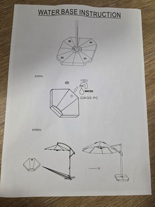 Base para sombrilla modular 4 piezas