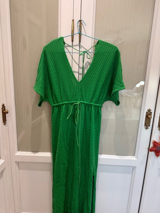 Vestido Massimo Dutti Verde Talla XS