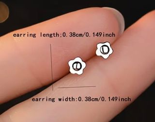 Pendientes flor plata bebé