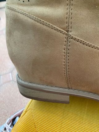 Stivali al ginocchio beige traforati taglia 41