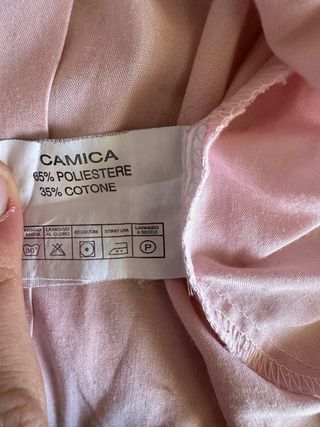 Camicia donna rosa e bianca
