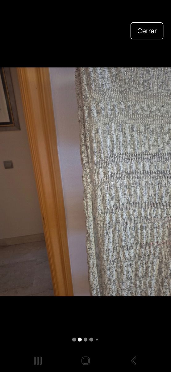 Falda de crochet plateada talla única