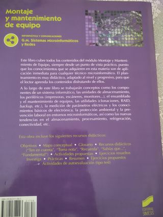 Montaje y mantenimiento de equipo