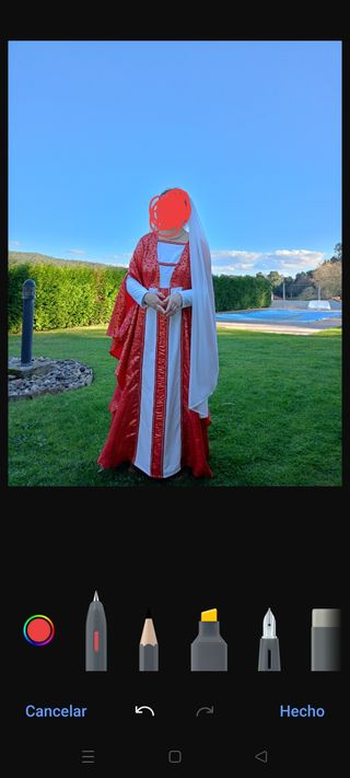 Traje medieval niña rojo y blanco