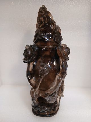 Tarro Chino Cristal de Roca Tallado