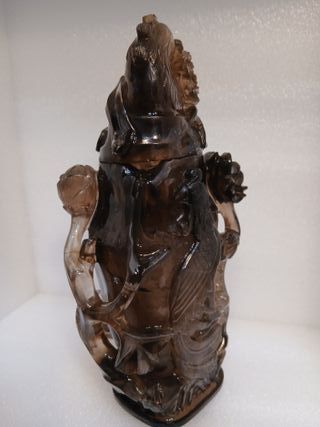 Tarro Chino Cristal de Roca Tallado