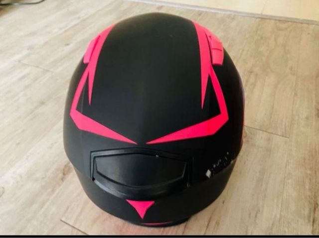 Casco Unik Negro y Rosa Talla M
