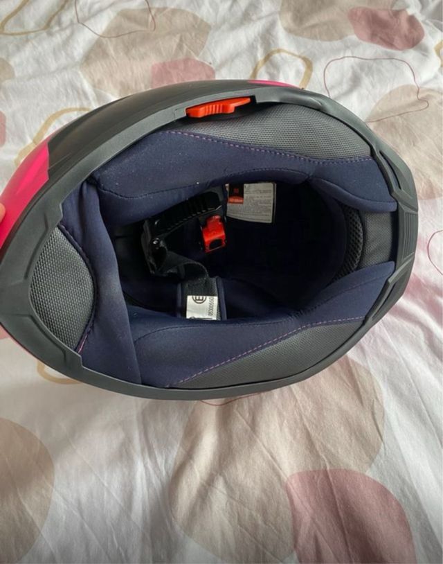 Casco Unik Negro y Rosa Talla M