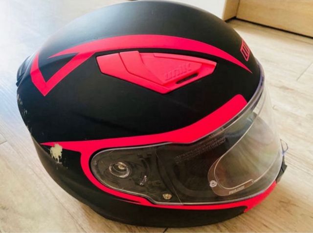 Casco Unik Negro y Rosa Talla M