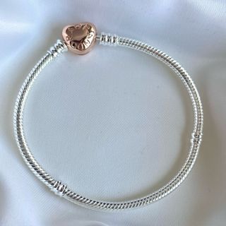 PULSERA PARA CHARM CIERRE CORAZÓN ROSE GOLD 