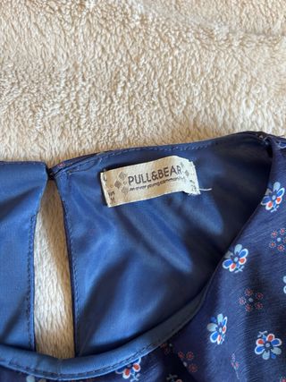 Vestido Pull&Bear azul estampado