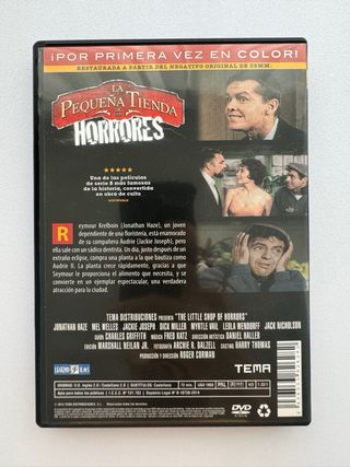 DVD La Pequeña Tienda de los Horrores (Como Nueva)