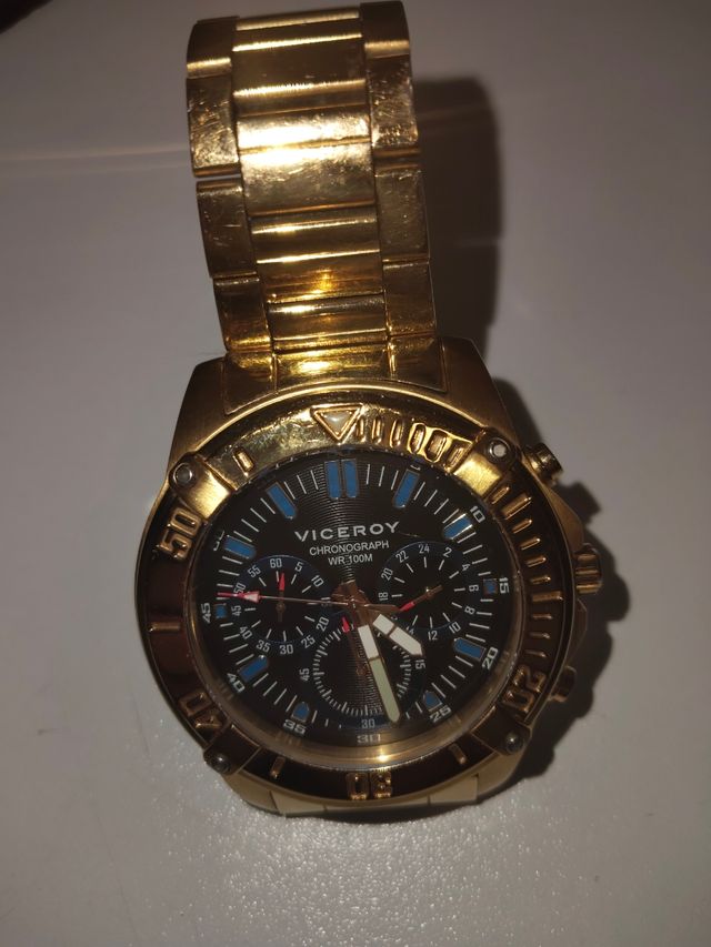 Reloj Viceroy Caballero Dorado Cronógrafo WR 100M