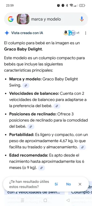 Columpio para bebé rosa