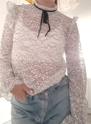 2 Camisetas Stradivarius blanca y rosácea elástica