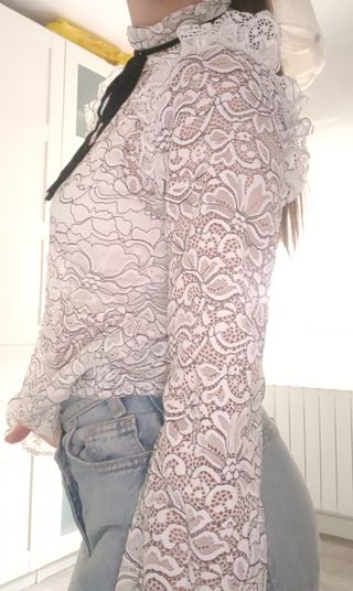 2 Camisetas Stradivarius blanca y rosácea elástica