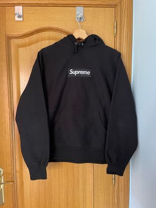 SUDADERA SUPREME BOX LOGO HOODIE BLACK S OVERSIZE