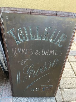 Insegna vintage da sarto M. Grosso