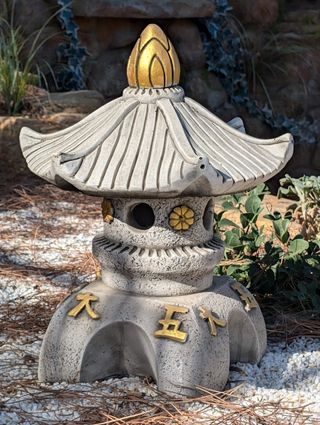 Farol Chino Pagoda Piedra Jardín Exterior interior