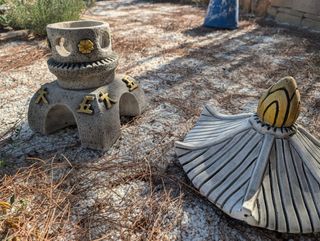 Farol Chino Pagoda Piedra Jardín Exterior interior