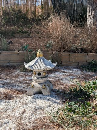 Farol Chino Pagoda Piedra Jardín Exterior interior