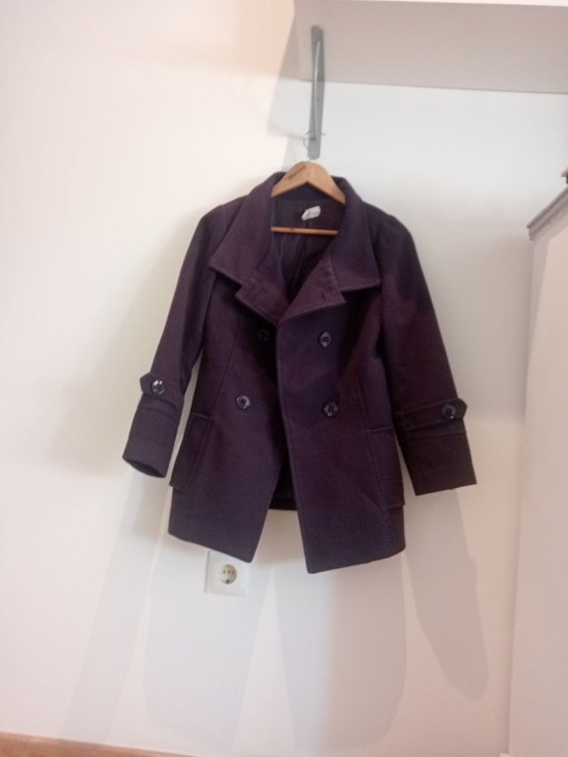 Chaqueta de invierno morada para mujer