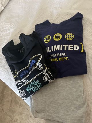 Pijama corto 2 camisetas niño T.12-13