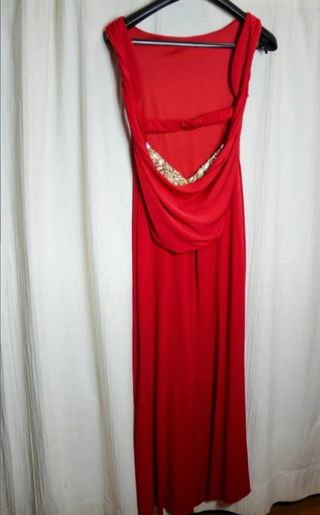Vestido Rojo Largo Fiesta/Boda Talla S