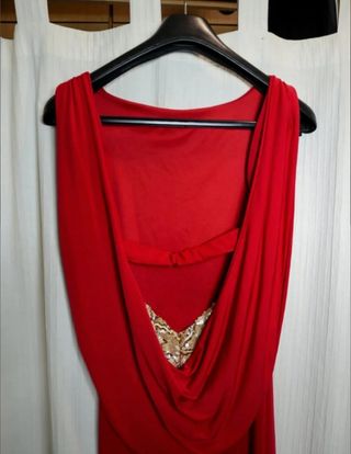 Vestido Rojo Largo Fiesta/Boda Talla S