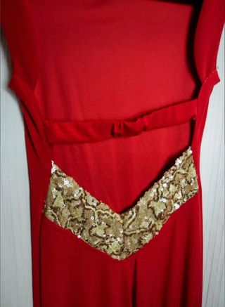 Vestido Rojo Largo Fiesta/Boda Talla S