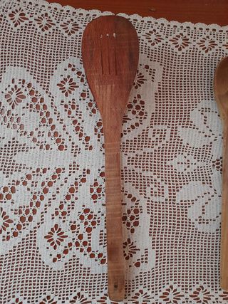 Kit pinze legno + mestolo + posate