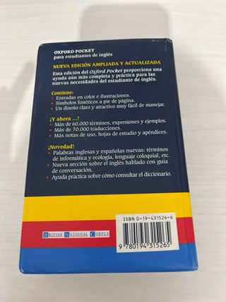 Dictionary Oxford Pocket Esp-Ing/Ing-Esp 2ª Edi...