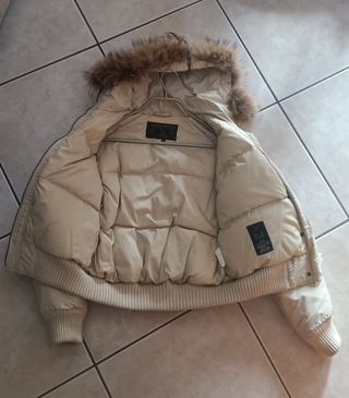 Giubbotto Woolrich Beige con Cappuccio