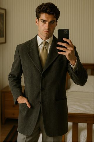 Cappotto vintage Giorgio Armani pura lana uomo