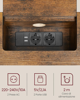 Consolle Ingresso, Tavolo Consolle con Multipresa,