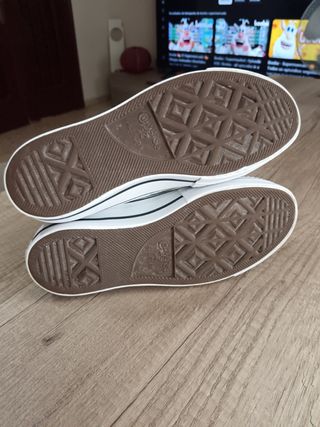 Converse All Star Blancas Caña Alta de plataforma 