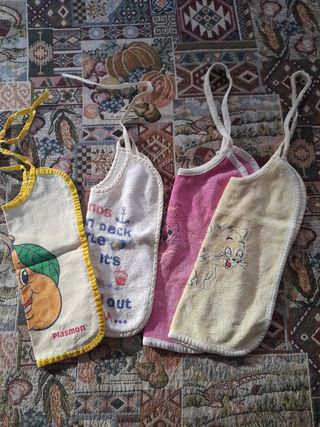 Set 4 bavaglini bimbo cotone